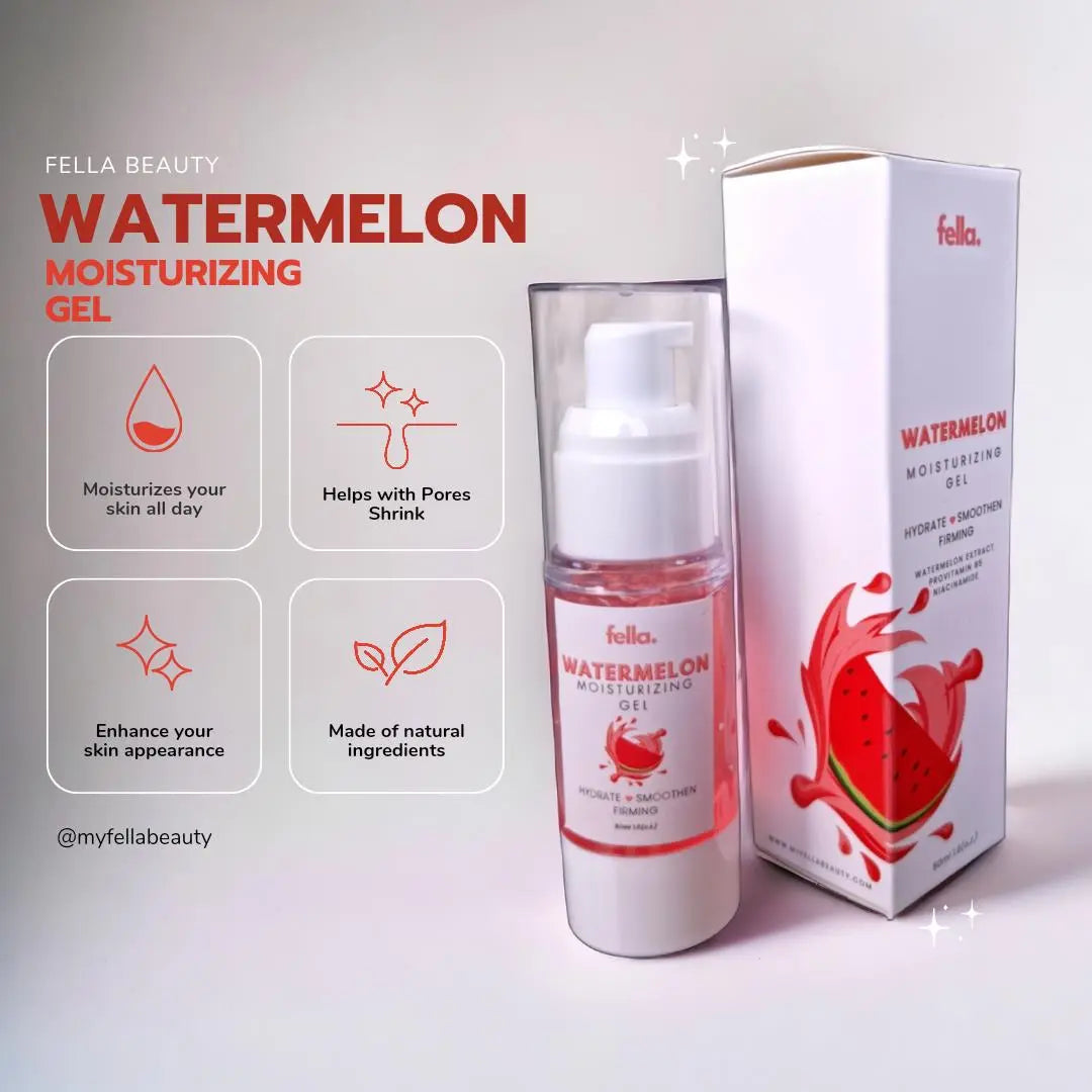 Watermelon Moisturizing Gel Vit-B5 + Niacinamide -Oily skin FELLA BEAUTY