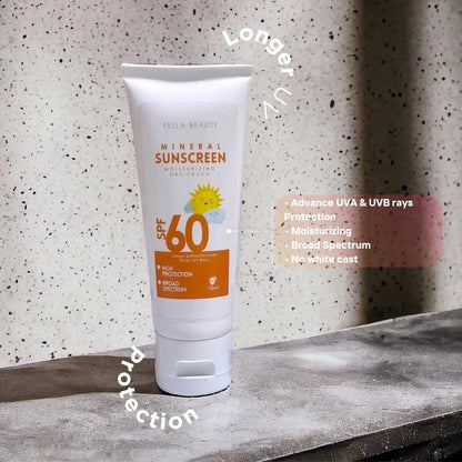 Mineral based Sunscreen SPF-60 Moisturizing FELLA BEAUTY