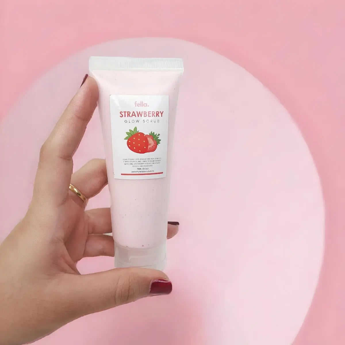 Strawberry Glow Scrub Deep Cleanse | salicylic Acid | Open pores- Dull and Dry Skin FELLA BEAUTY™