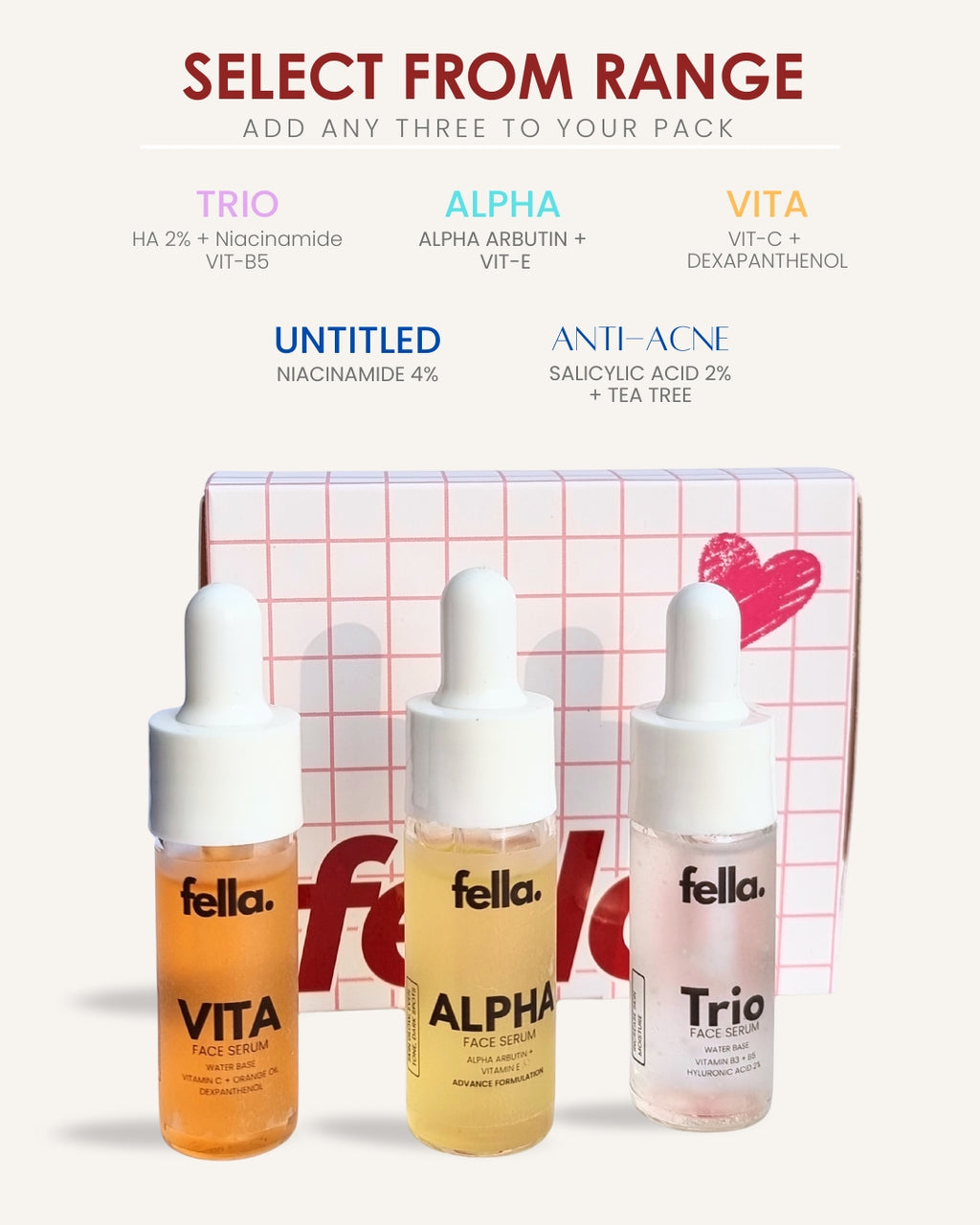 Fella MINI's set 3x Serum Pack