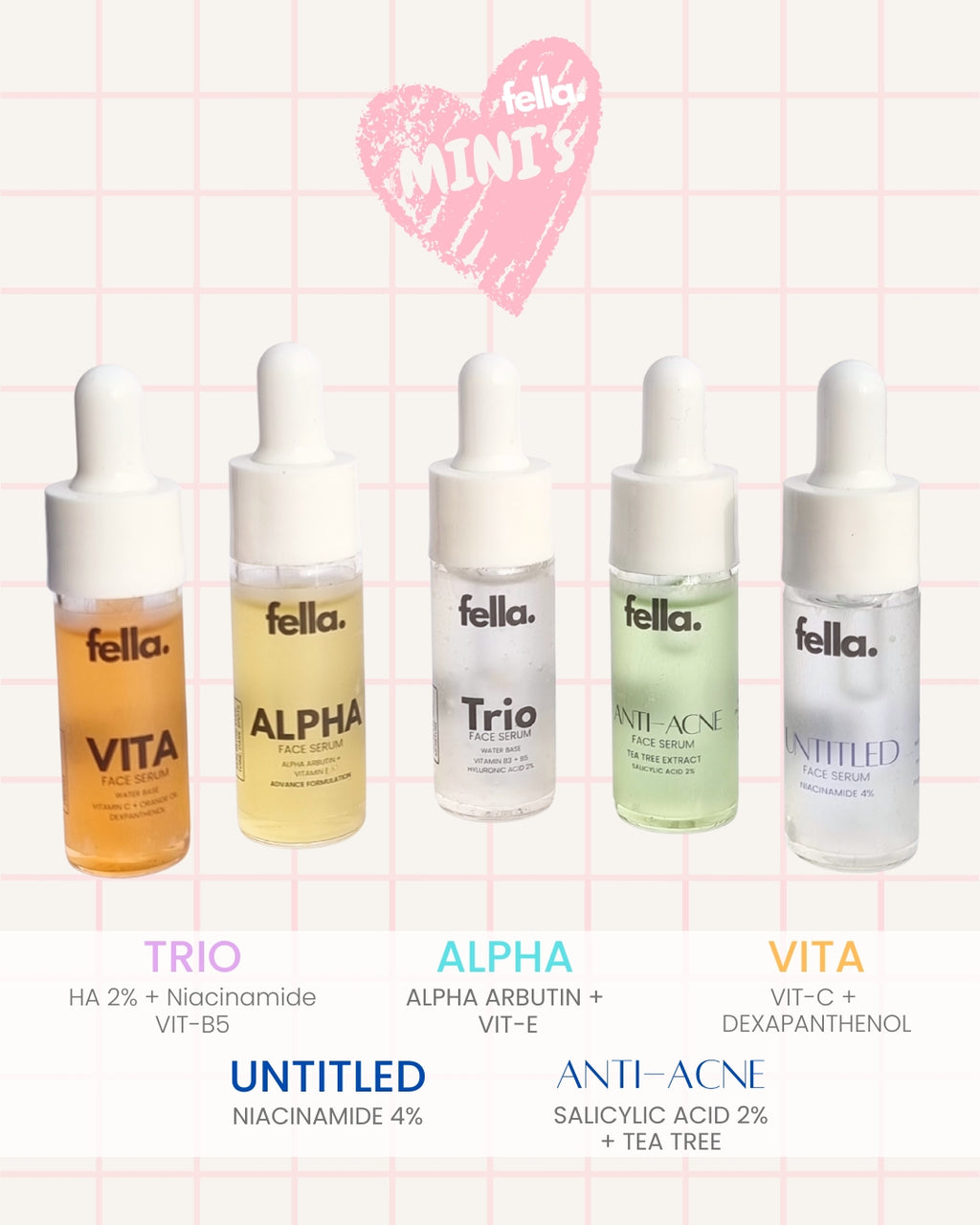 Fella MINI's set 3x Serum Pack