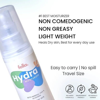 Fella Beauty HYDRA Moisturizer- Dry Skin Hand and Face Moisturizer